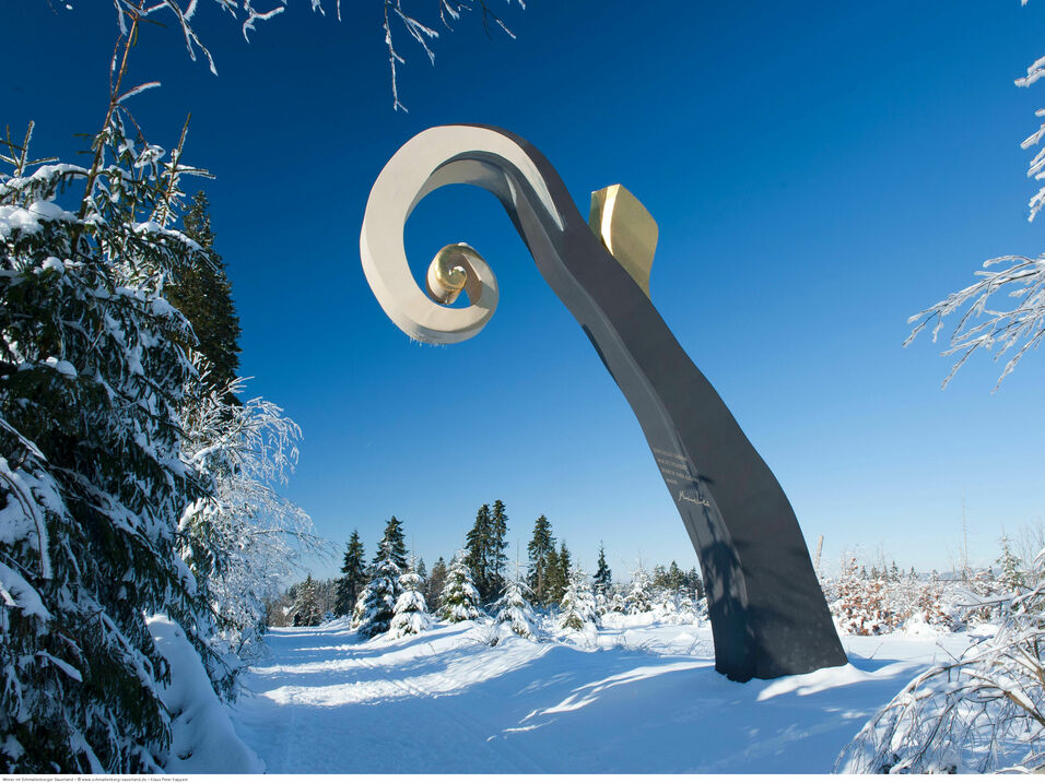 Winterwandern am WaldSkulpturenWeg bei Schanze